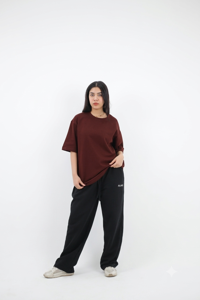 Over size  T-Shirt Burgundy