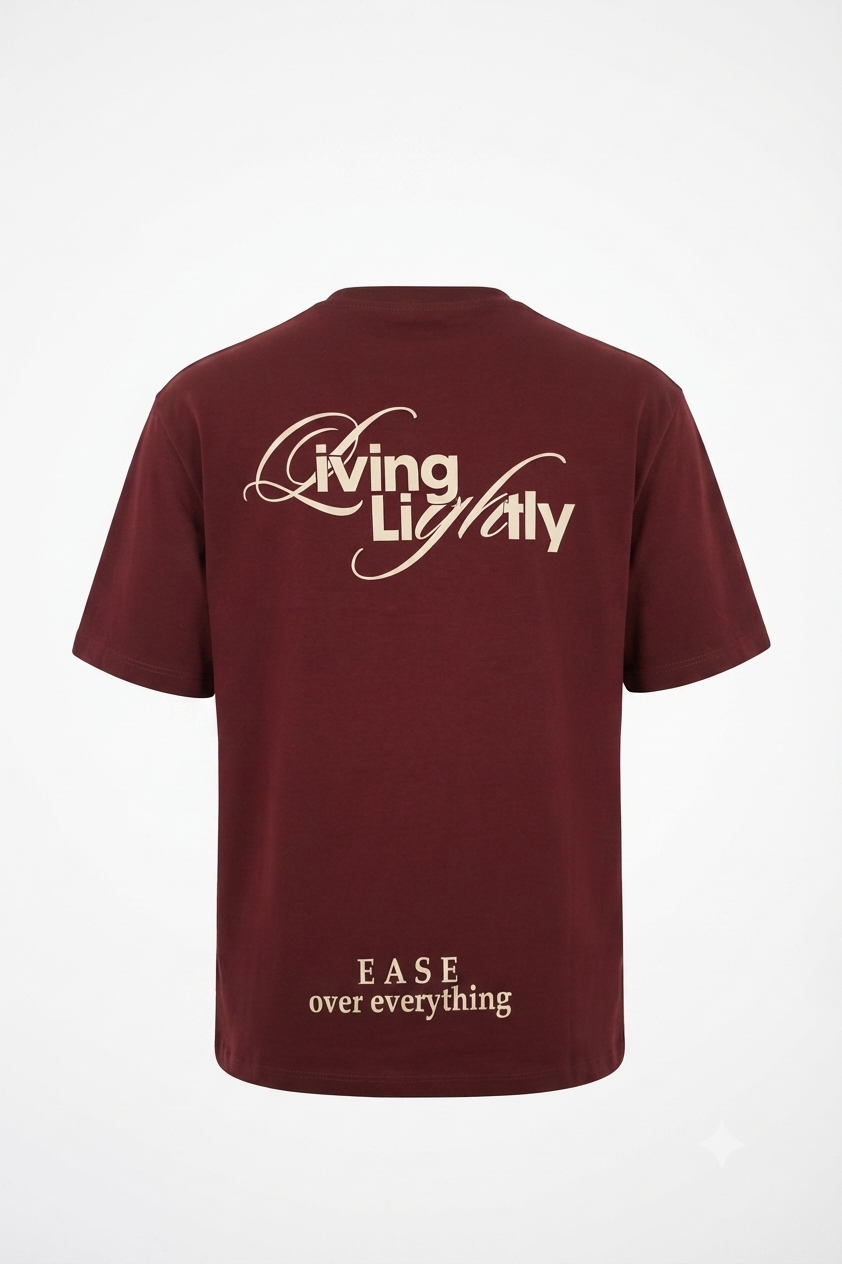 Over size  T-Shirt Burgundy
