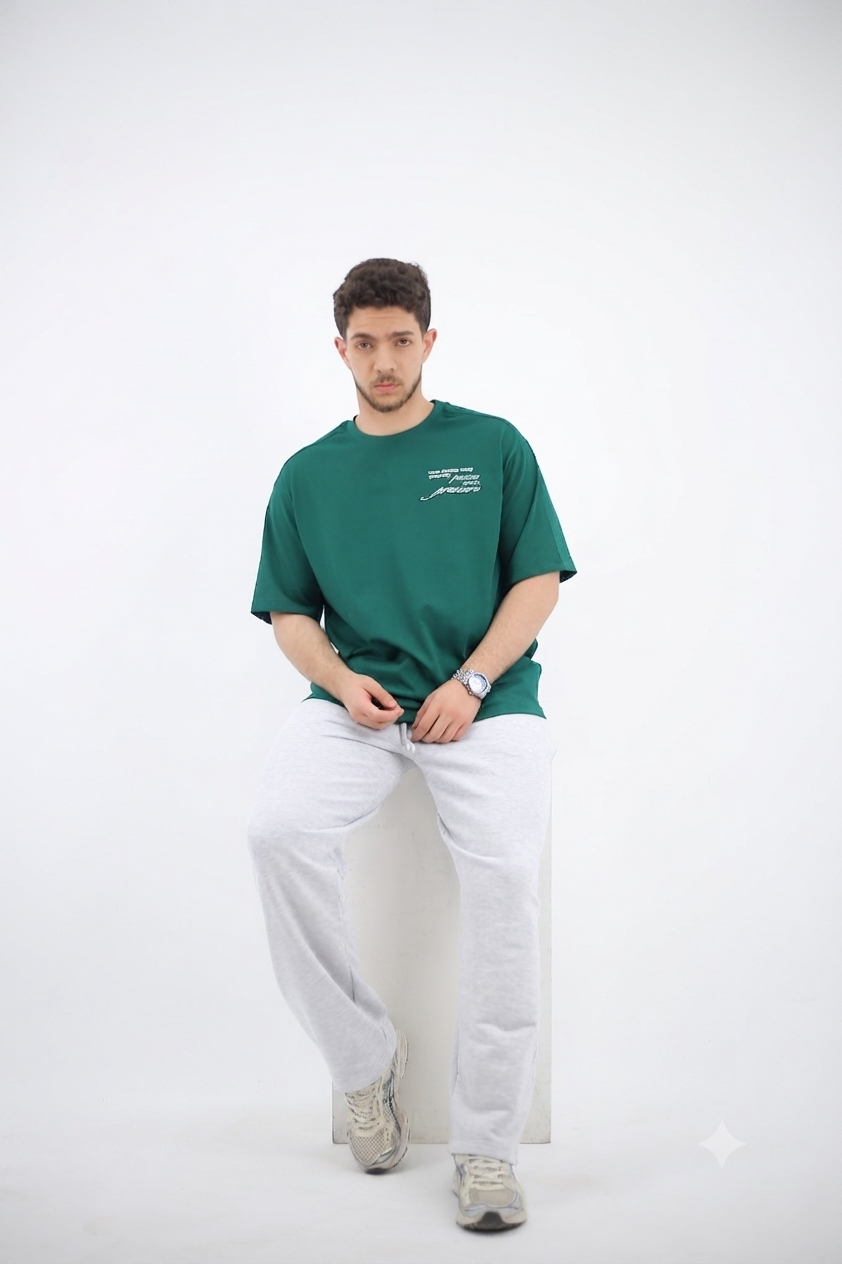 Over size T-Shirt Dark Green