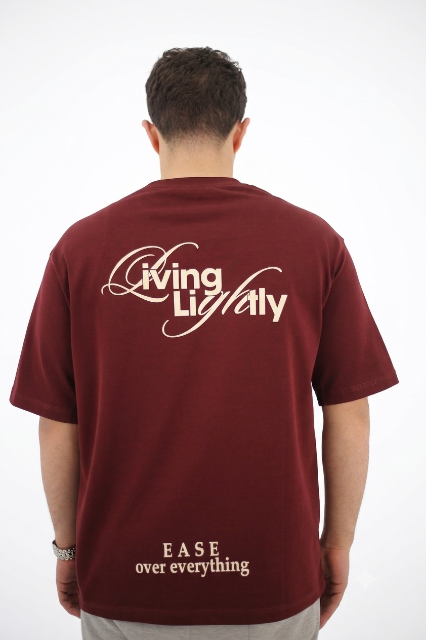 Over size  T-Shirt Burgundy