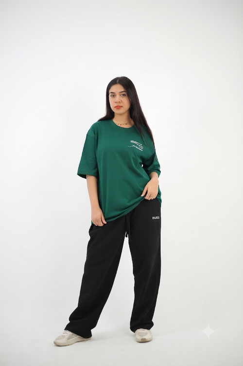 Over size T-Shirt Dark Green