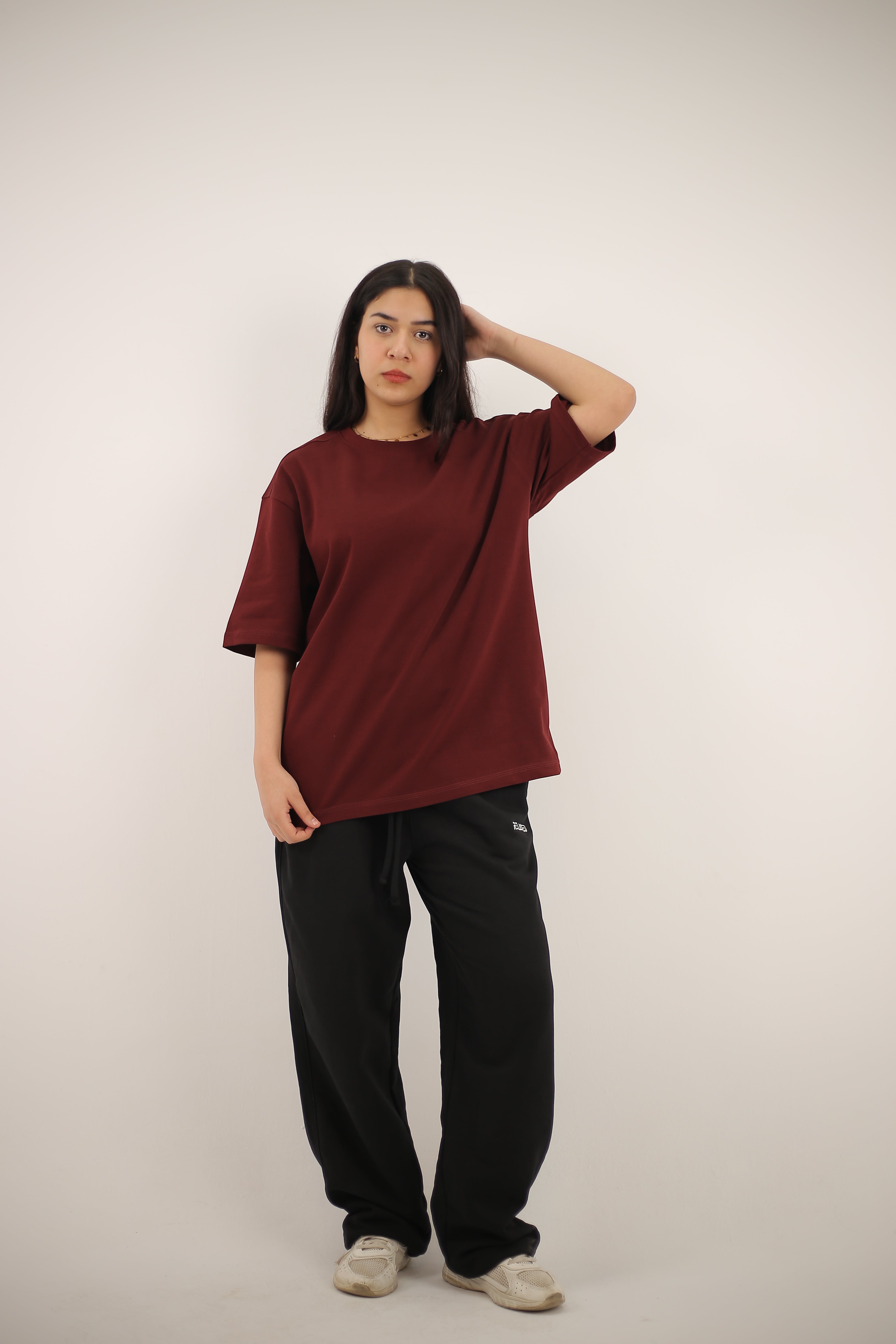 Over size  T-Shirt Burgundy