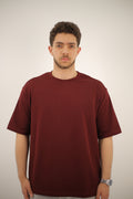 Over size  T-Shirt Burgundy