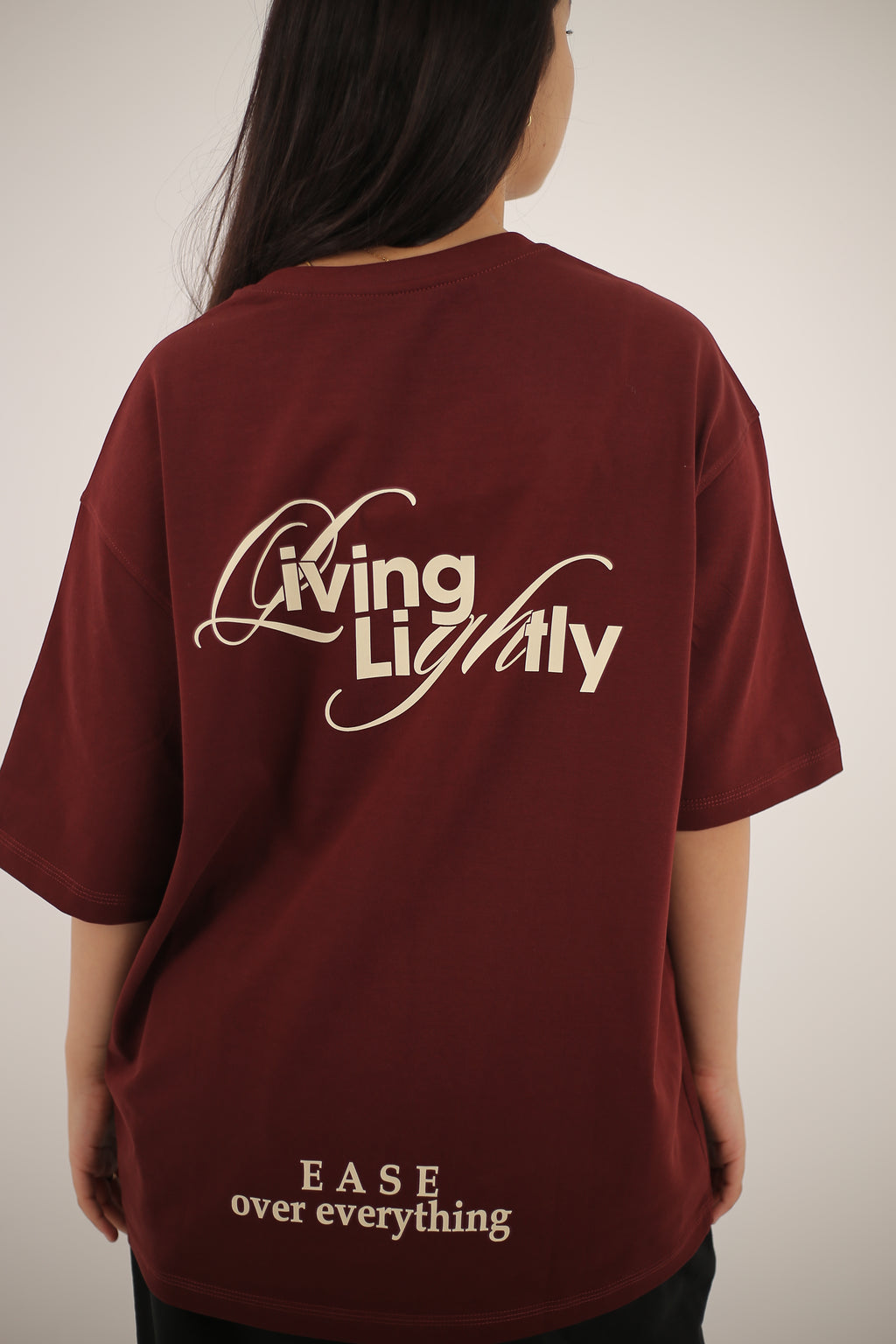 Over size  T-Shirt Burgundy