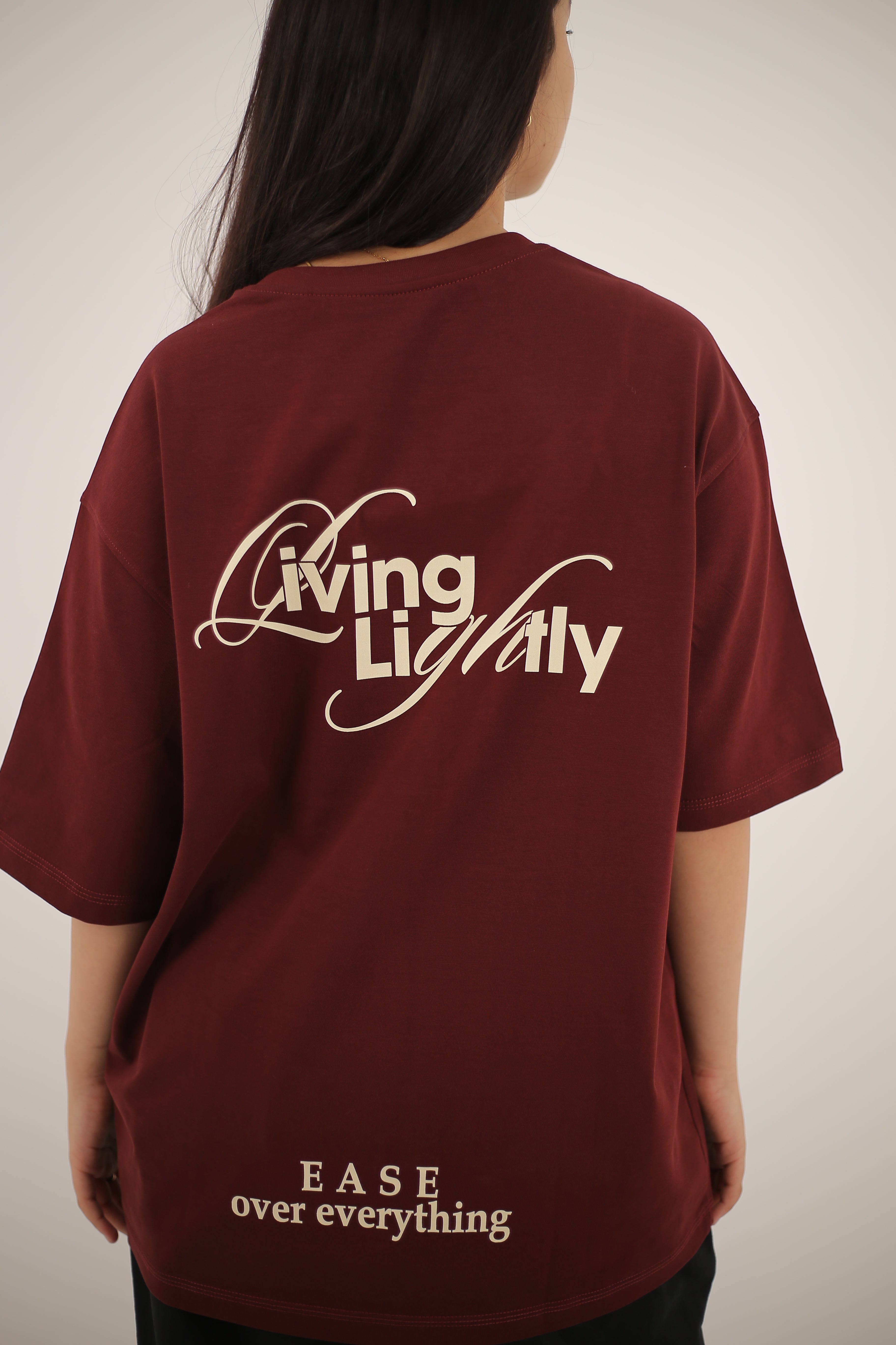 Over size  T-Shirt Burgundy