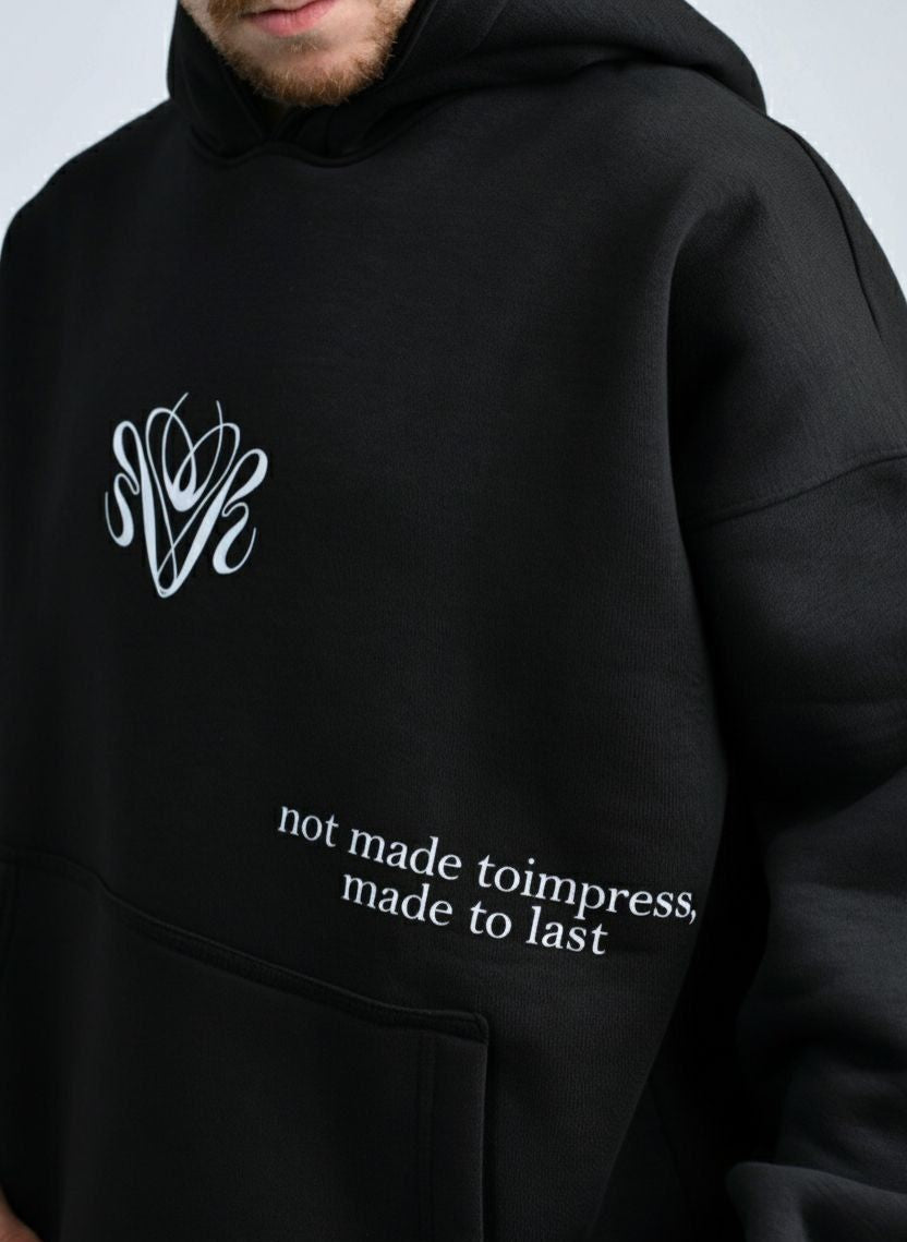 Relaxed Printed Arm Hoodie