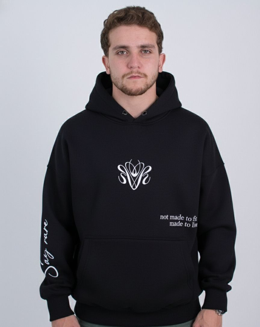 Relaxed Printed Arm Hoodie