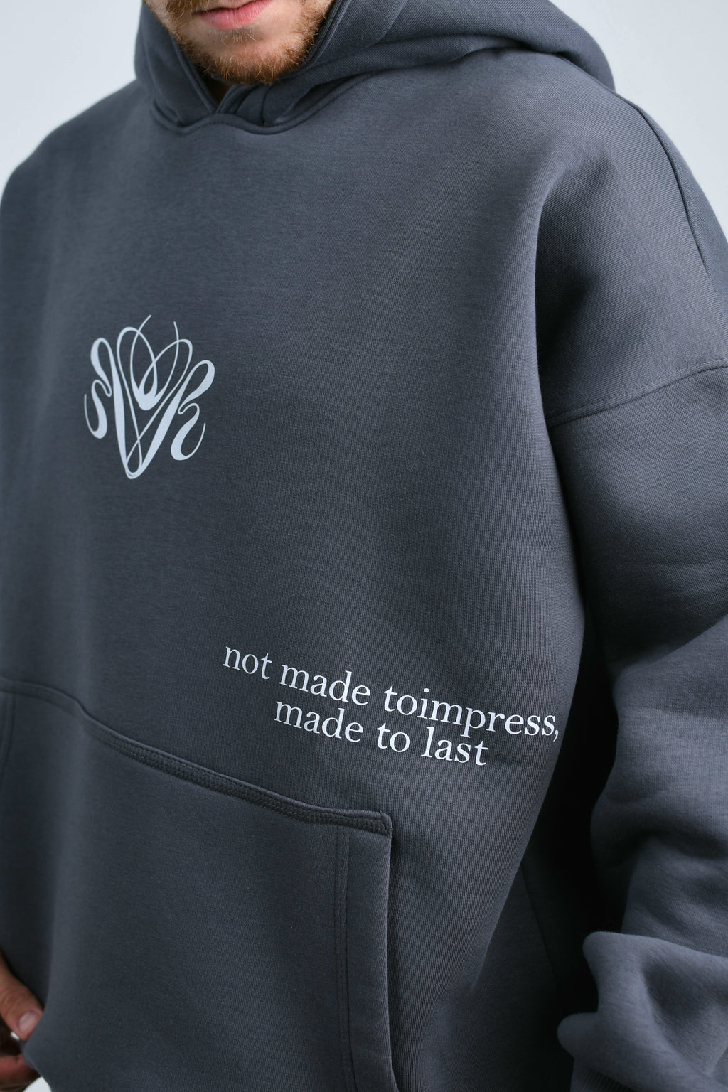 Relaxed Printed Arm Hoodie
