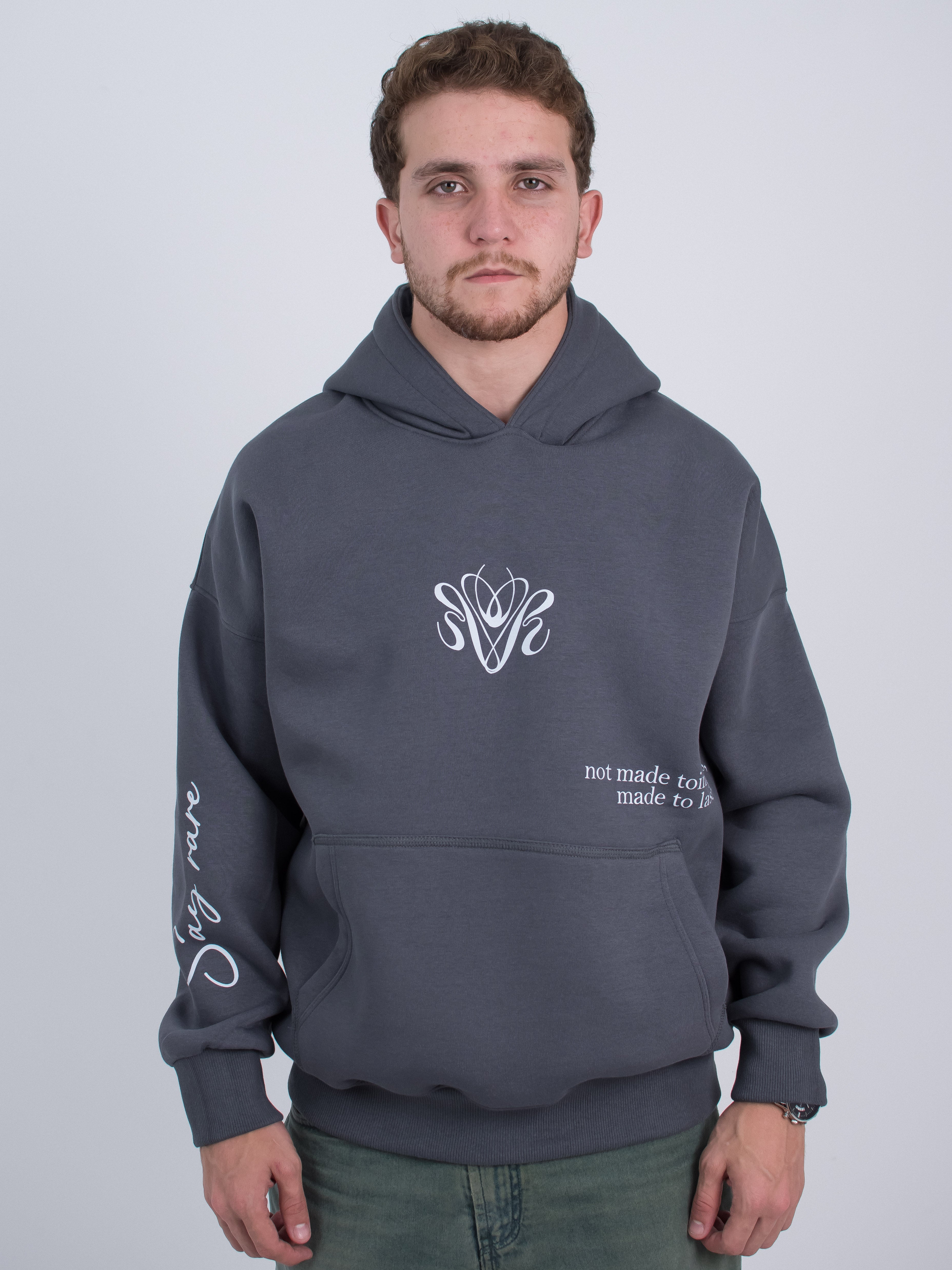 Relaxed Printed Arm Hoodie