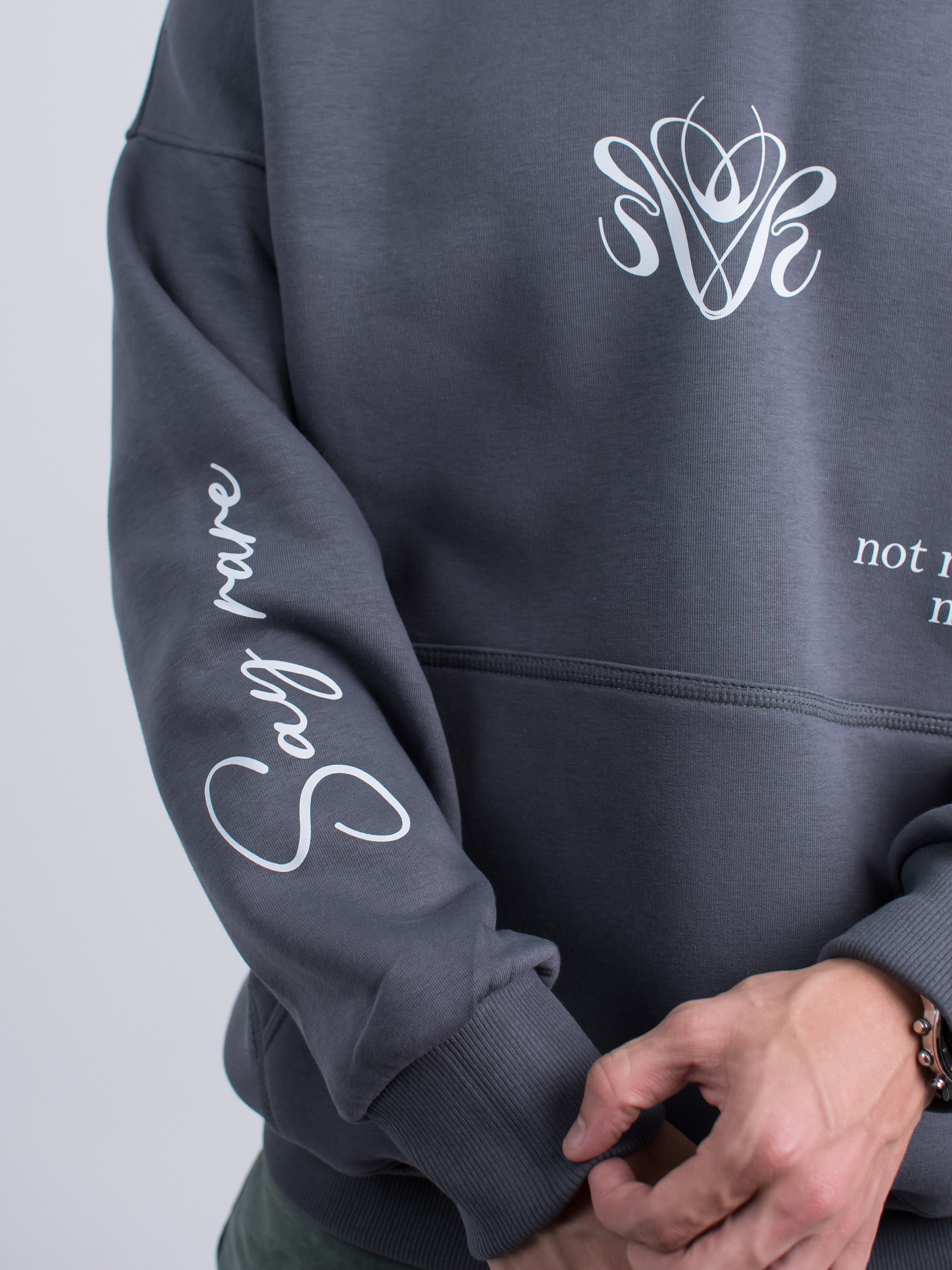 Relaxed Printed Arm Hoodie